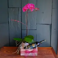 Orchid and Wine Gift Box — Rosé